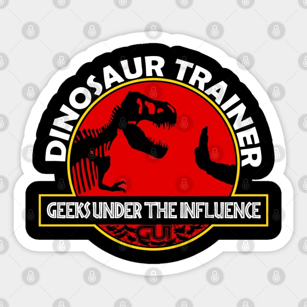 GUIassic Park Dinosaur Trainer Sticker by Geeks Under the Influence 